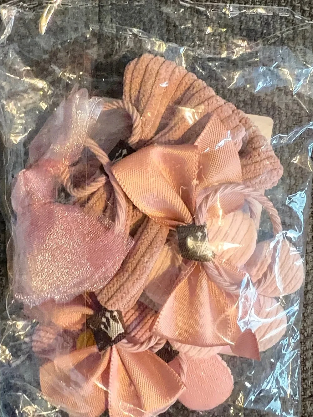 SHEIN Pink Bow & Flower Dog Hair Accessories Set